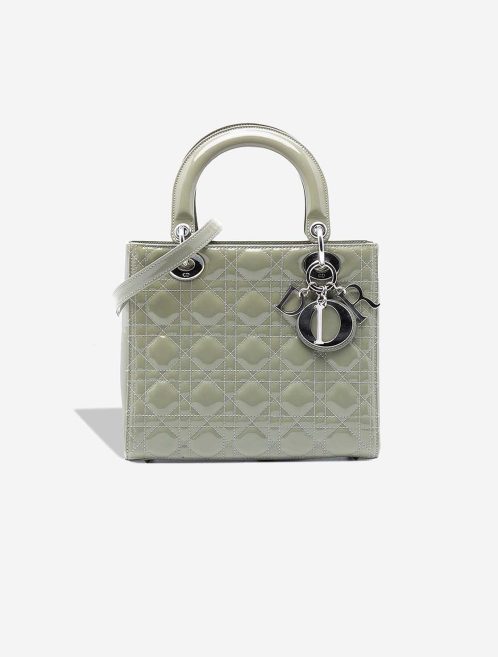 Dior Lady Medium Patent Khaki Front | Sell your designer bag