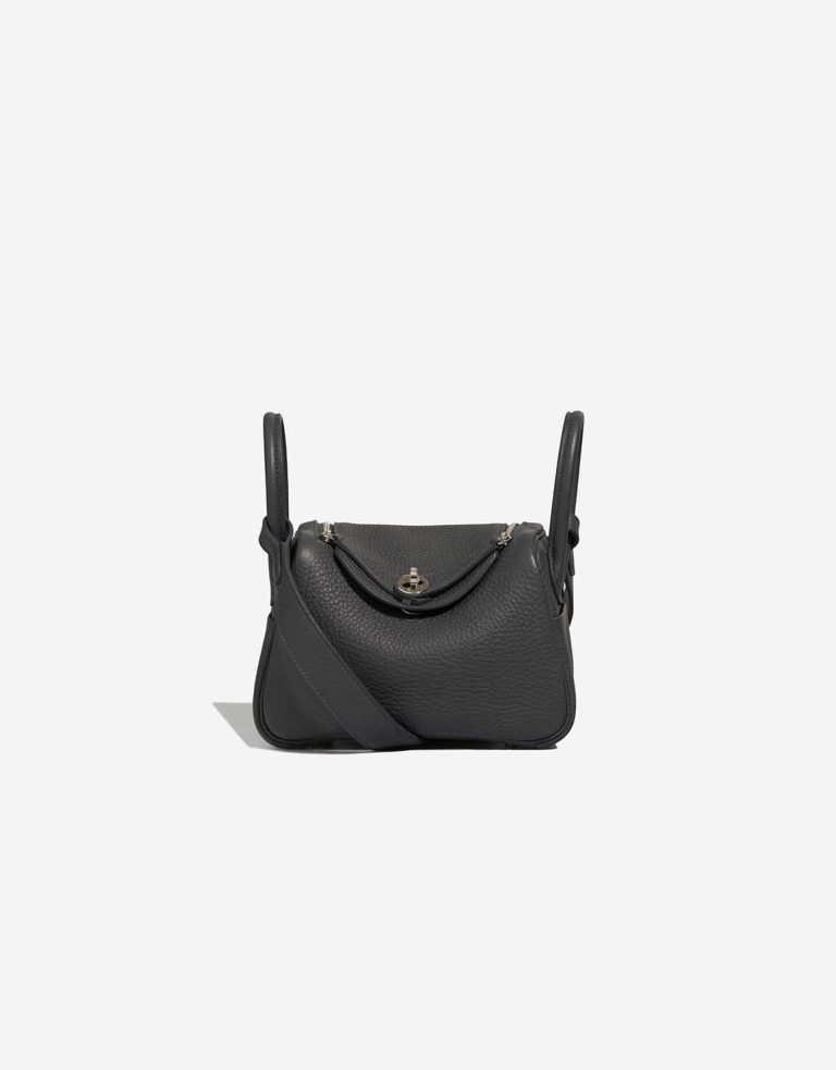 Hermès Lindy Mini Taurillon Clémence Ardoise Front | Sell your designer bag