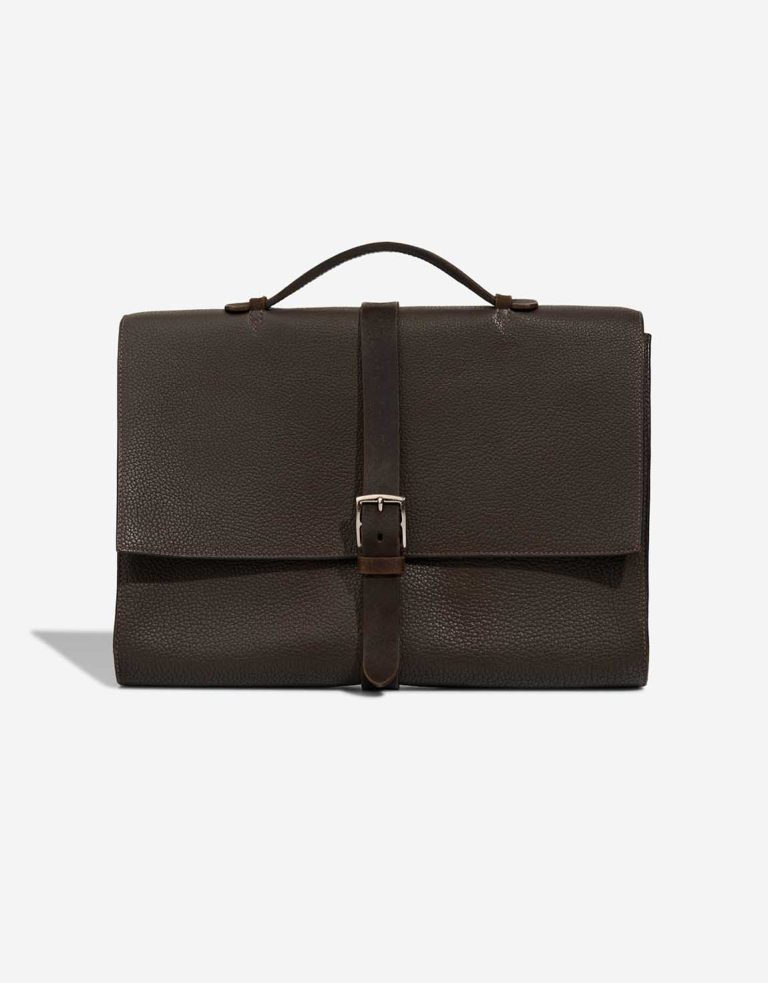 Hermès Dépêches 38 Togo Chocolat Front | Sell your designer bag