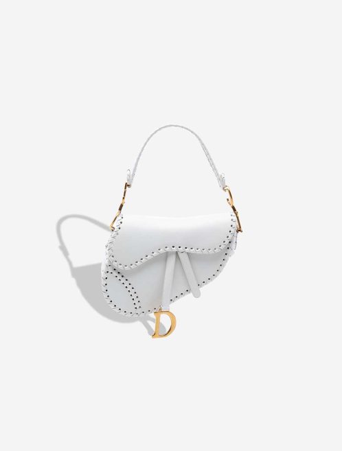Dior Saddle Mini Calf White Front | Sell your designer bag