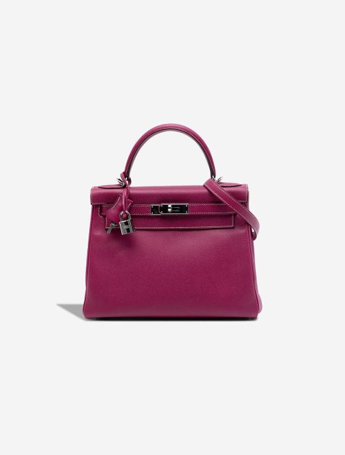 Hermès Kelly 28 Epsom Rose Tyrien Front | Sell your designer bag