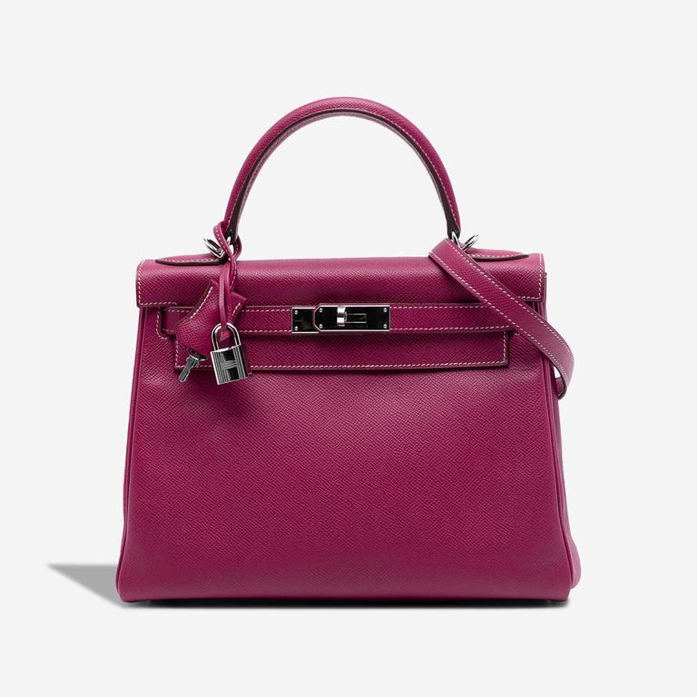 Hermès Kelly 28 Epsom Rose Tyrien Front | Sell your designer bag