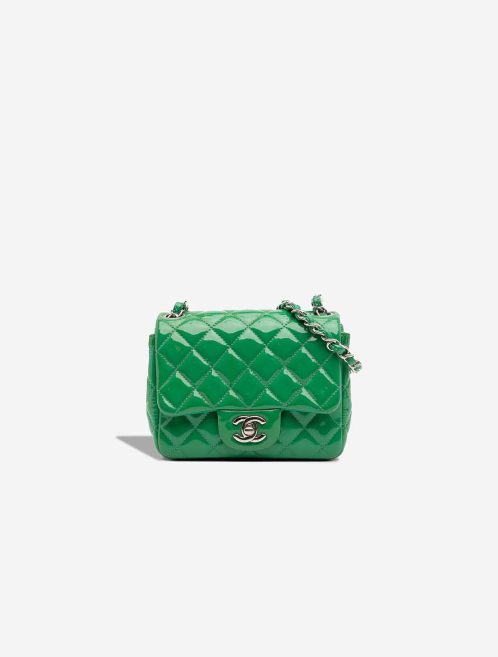 Chanel Timeless Mini Square Patent Green Front | Sell your designer bag