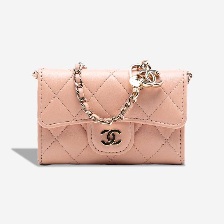 Chanel Timeless Card Holder Lamb Rose Front | Sell your designer bag