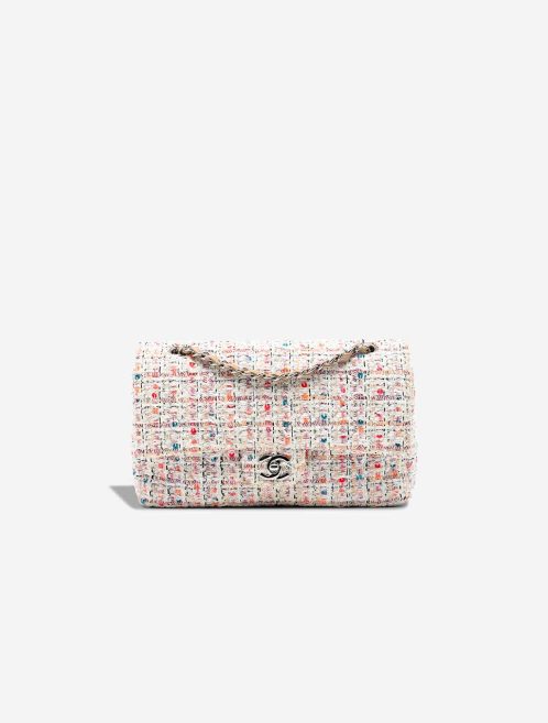 Chanel Timeless Medium Tweed White / Multicolor Front | Sell your designer bag