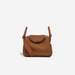 Hermès Lindy Mini Taurillon Clémence Gold Front | Sell your designer bag