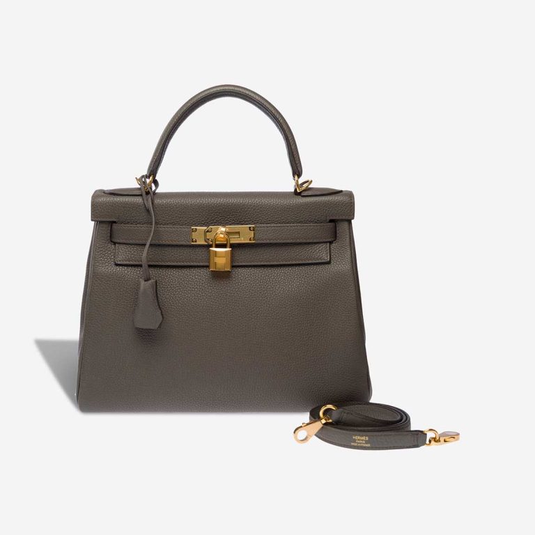 Hermès Kelly 28 Togo Gris Étain Front | Sell your designer bag