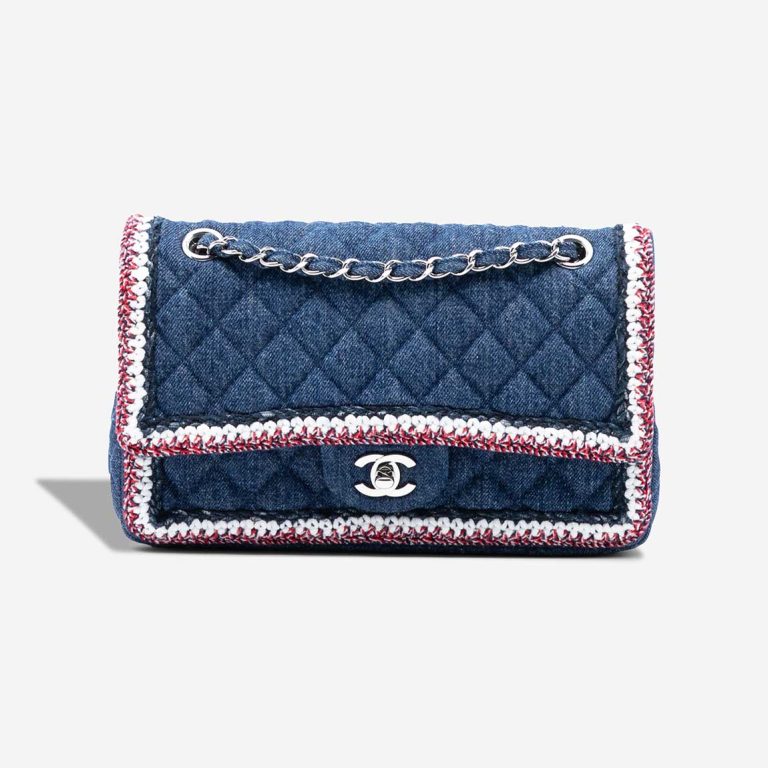 Chanel Timeless Medium Denim Blue / Multicolor Front | Sell your designer bag