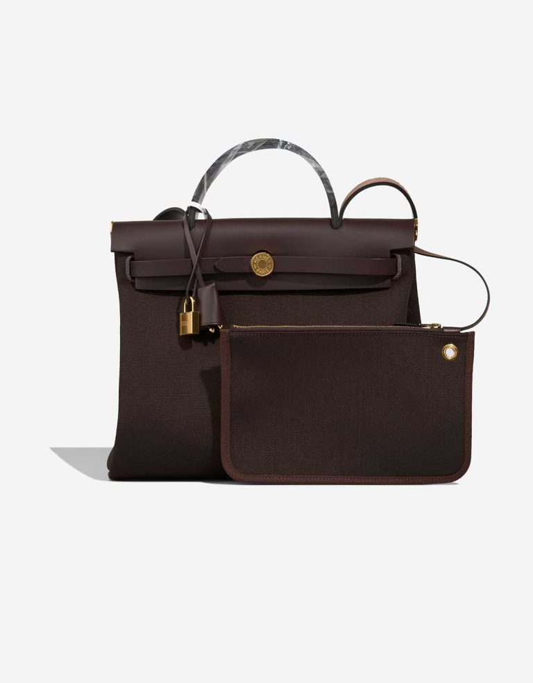 Hermès Herbag 31 Toile / Vache Hunter Ébène Front | Sell your designer bag
