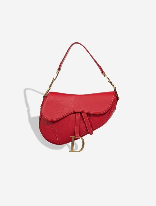 Dior Saddle Medium Calf Red Front | Sell your designer bag