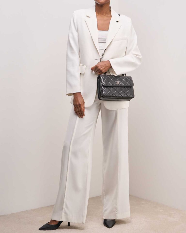 Chanel Trendy CC Medium Lamb Black on Model | Sell your designer bag