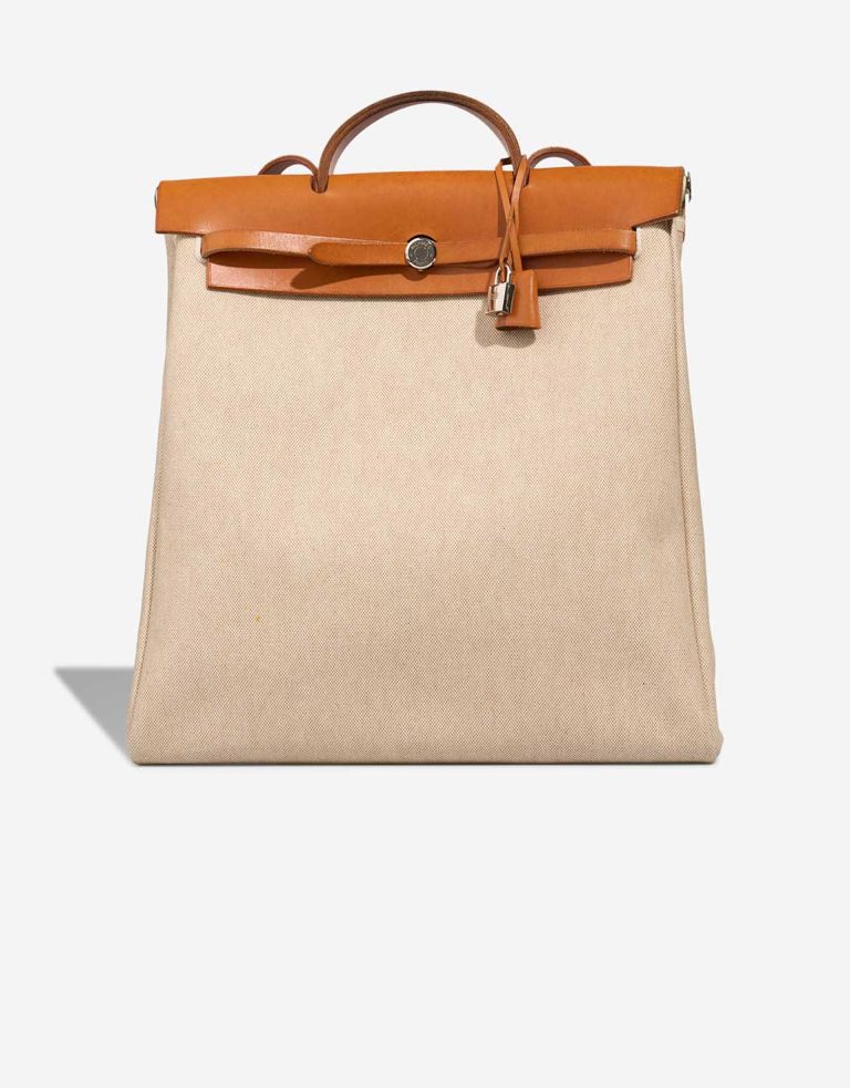 Hermès Herbag 39 Toile / Vache Naturel Beige / Écru Front | Sell your designer bag