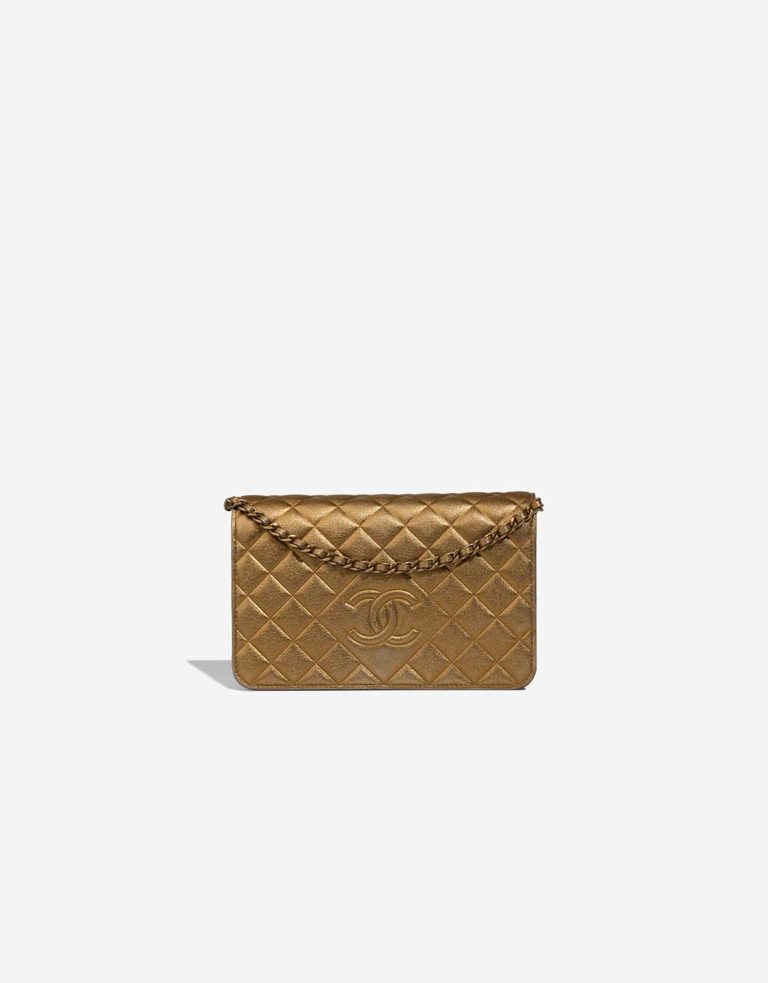Chanel Wallet On Chain Calf Gold Front | Sell your designer bag