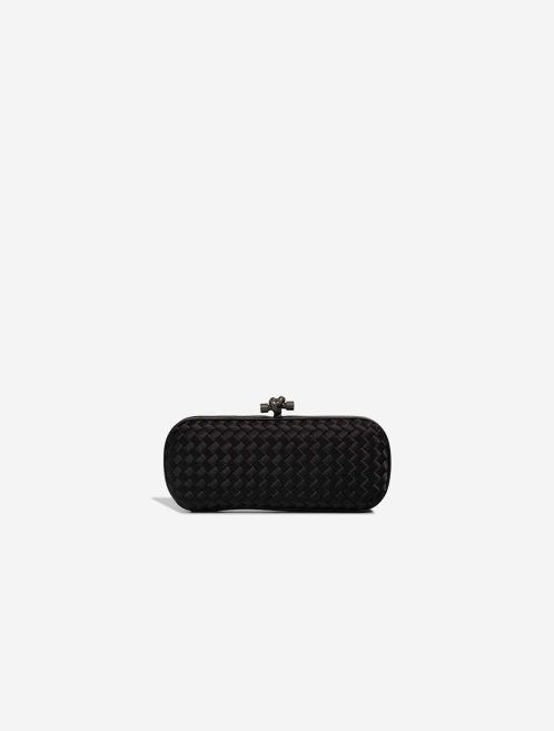 Bottega Veneta Knot Clutch Silk / Lizard Black Front | Sell your designer bag