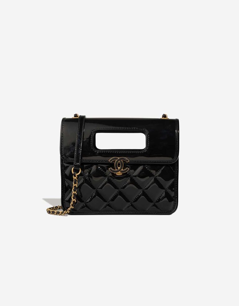 Chanel Timeless Small Patent Black Front | Sell your designer bag