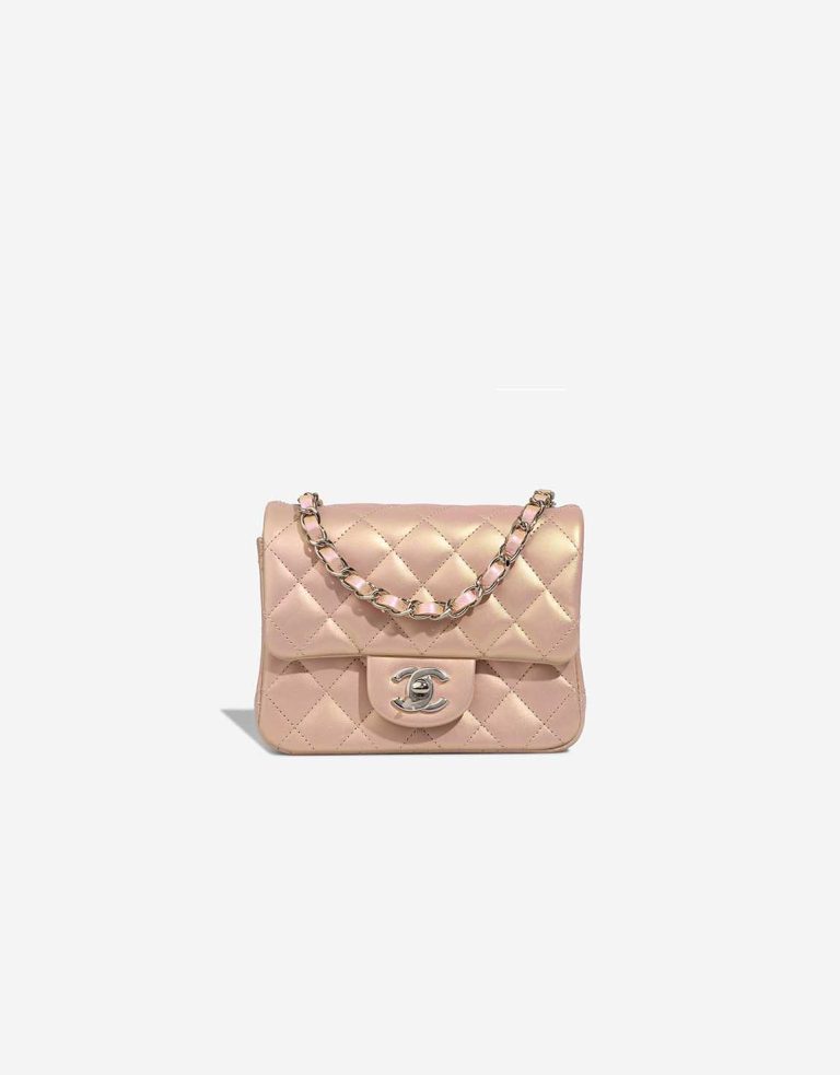 Chanel Timeless Mini Square Lamb Iridescent / Pink Front | Sell your designer bag