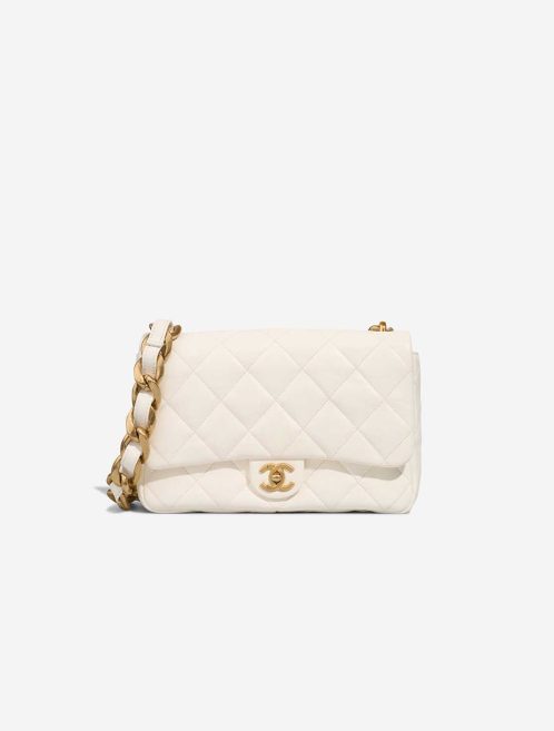 Chanel Flap Bag Medium Calf White Front | Sell your designer bag