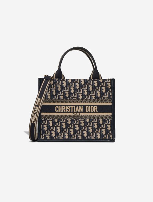 Dior Book Tote Medium Calf / Oblique Jacquard Blue Front | Sell your designer bag