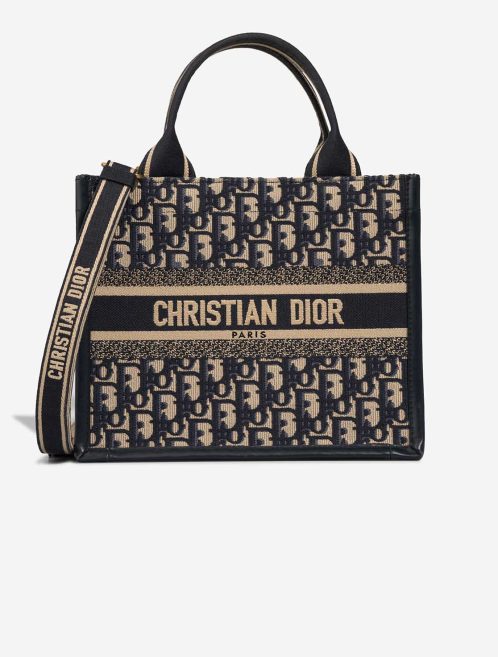 Dior Book Tote Medium Calf / Oblique Jacquard Blue Front | Sell your designer bag