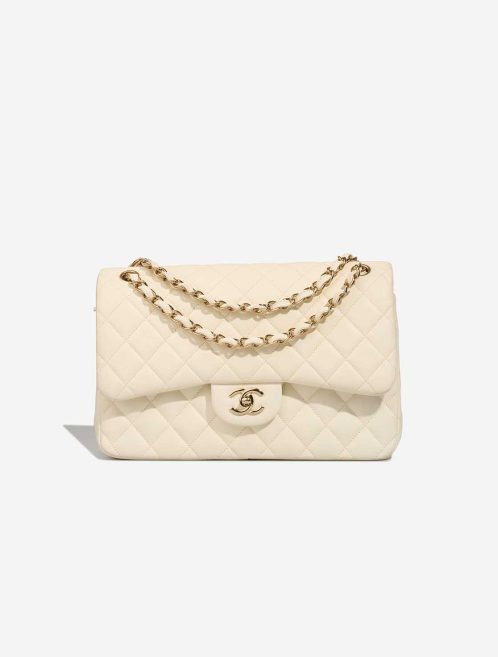 Chanel Timeless Jumbo Caviar Cream Front | Sell your designer bag