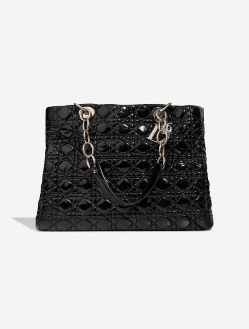 Dior Shopper Medium Patent Black Front | Sell your designer bag