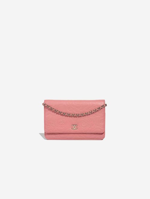 Chanel Wallet On Chain Camellia Lamb Pink Front | Sell your designer bag