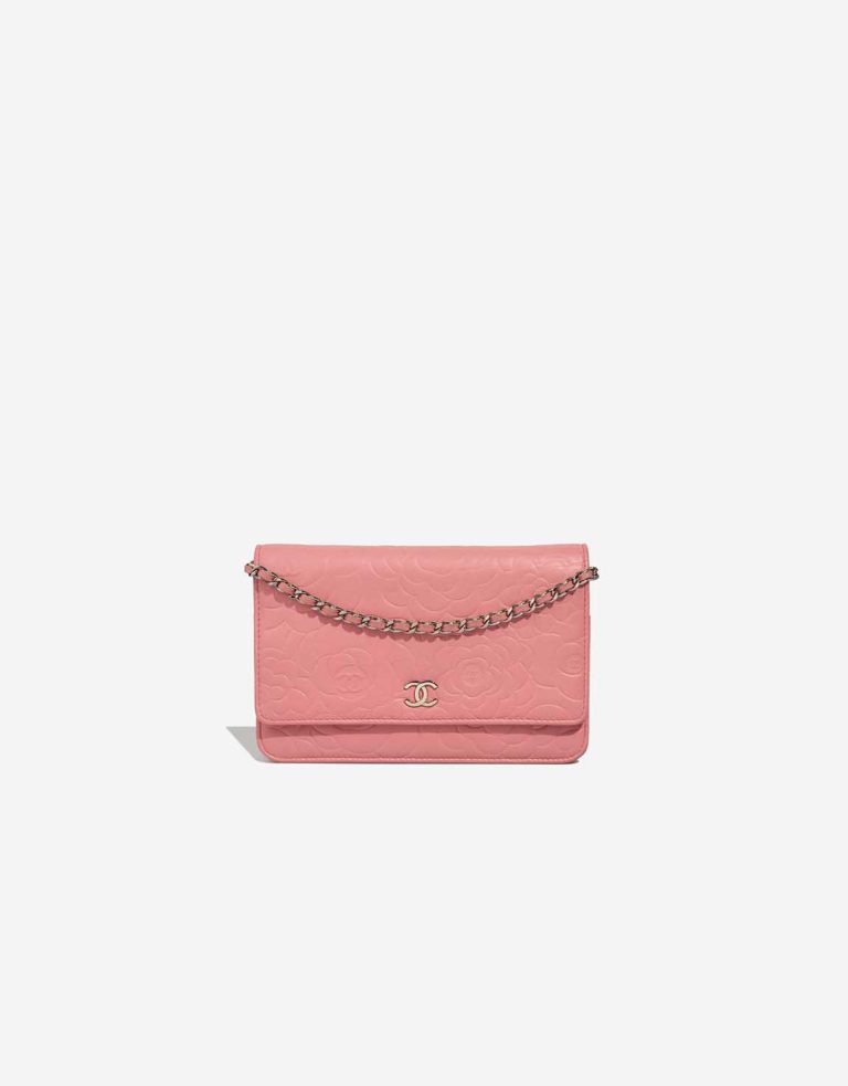 Chanel Wallet On Chain Camellia Lamb Pink Front | Sell your designer bag
