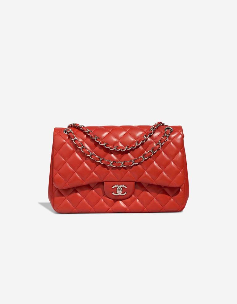 Chanel Timeless Jumbo Lamb Red Front | Sell your designer bag