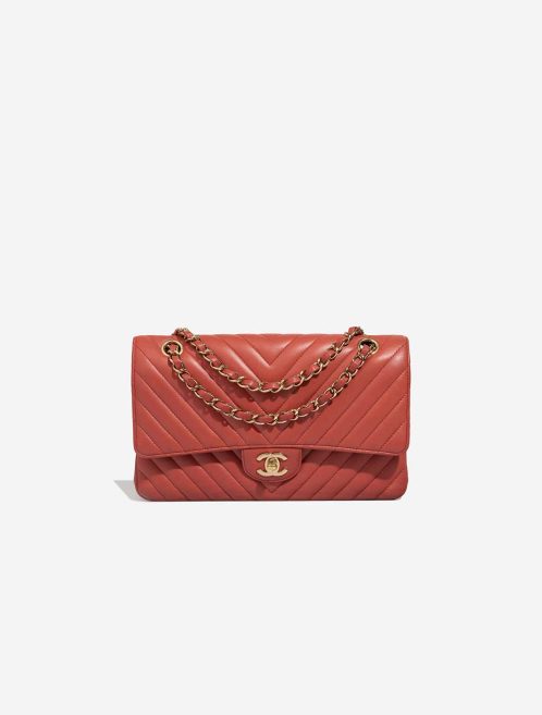 Chanel Timeless Medium Lamb Brique Red Front | Sell your designer bag