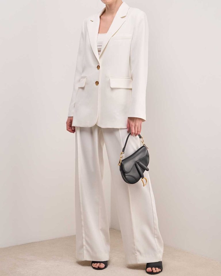 Dior Saddle Mini Calf Black on Model | Sell your designer bag