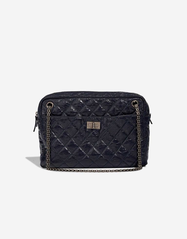 Chanel Camera Bag Patent Grey Blue Front | Sell your designer bag