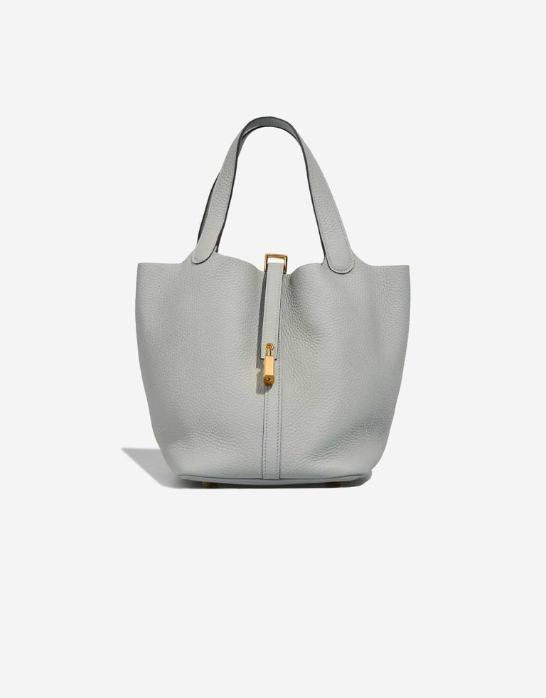 Hermès Picotin 22 Clémence Bleu Glacier Front | Sell your designer bag