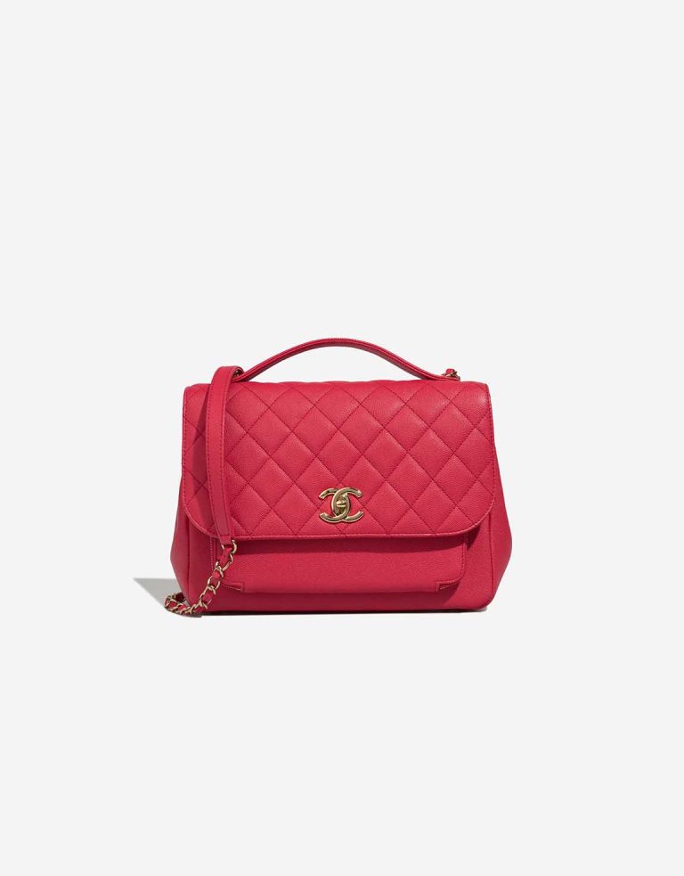 Chanel Business Affinity Large Caviar Framboise Front | Sell your designer bag