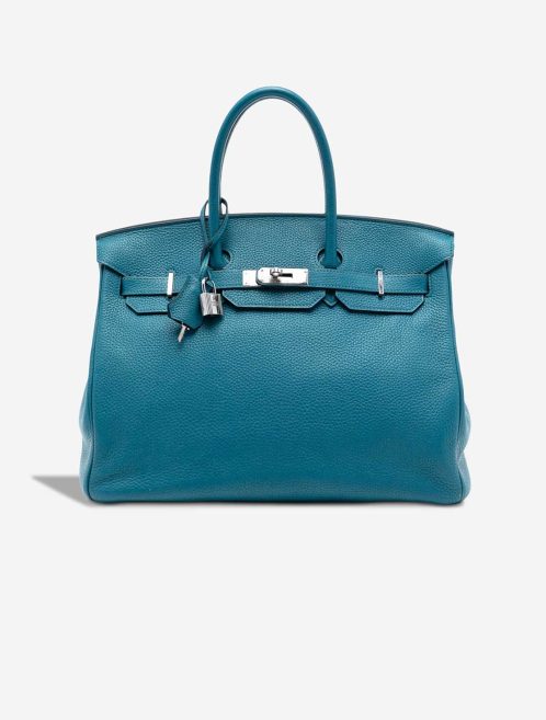 Hermès Birkin 35 Clémence Bleu Izmir Front | Sell your designer bag