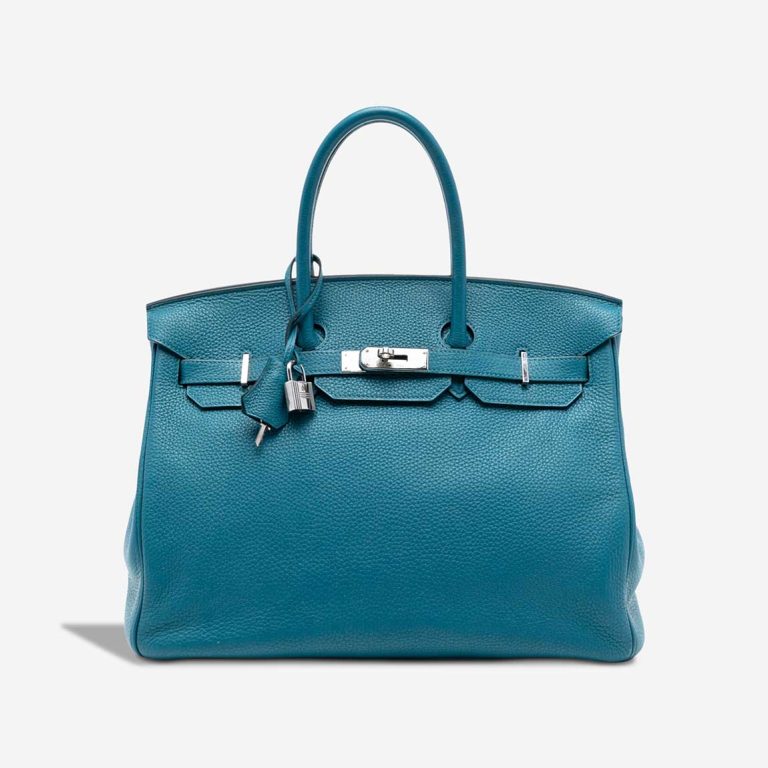 Hermès Birkin 35 Clémence Bleu Izmir Front | Sell your designer bag