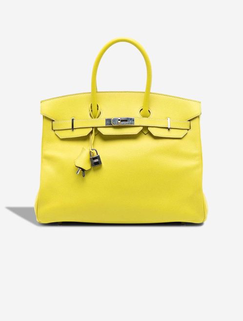 Hermès Birkin 35 Candy Collection Epsom Lime / Gris Perle Front | Vendez votre sac de créateur