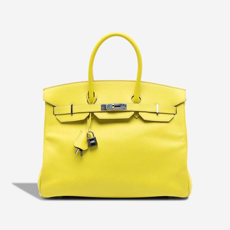 Hermès Birkin 35 Candy Collection Epsom Lime / Gris Perle Front | Sell your designer bag