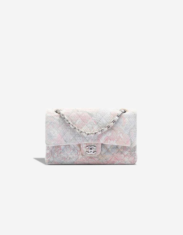 Chanel Timeless Medium Tweed Multicolor / Grey / Pink Front | Sell your designer bag
