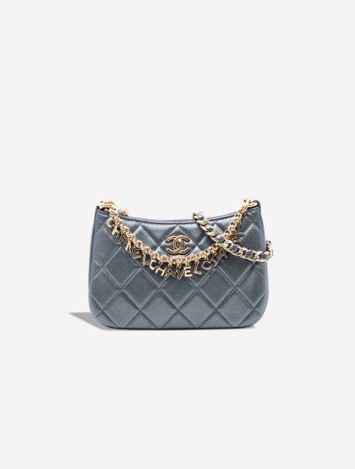 Chanel Shoulder Bag Small Lamb Metallic Grey Front | Sell your designer bag